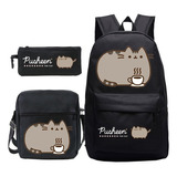 Mochilas De Gato De Dibujos Animados Kawaii Estudiante Linda