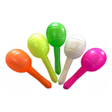 Maracas Fluo Redondas Fluor X 50 Plastica Cotillon Carioca