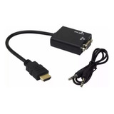 Adaptador Cable De Conversión Hdmi A Vga + Aduio Hd