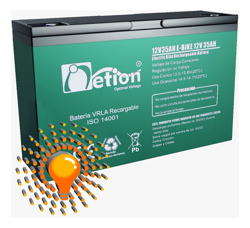 Bateria Gel 12v 35ah Netion Pack X 6 Para Moto Electrica