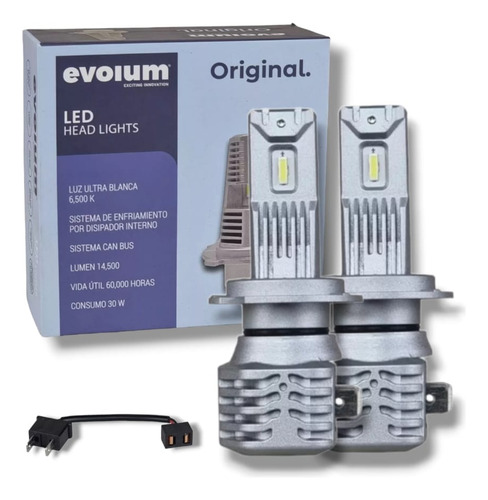 Kit Led Modelo Original Evolum 30w 14.500 Lm H4.h7.h11.9005