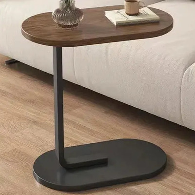 Mesa de Centro Minimalista Owkuan Estilo Nogal Madera Plegable 43x30x63cm | Meses sin interés