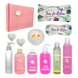 Caja Zen Regalo Mujer Relax Set X11 Rosas Aroma Spa Kit N119