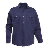 Camisa Para Trabajo Azul Marino Oscuro Talles 38 Al 60