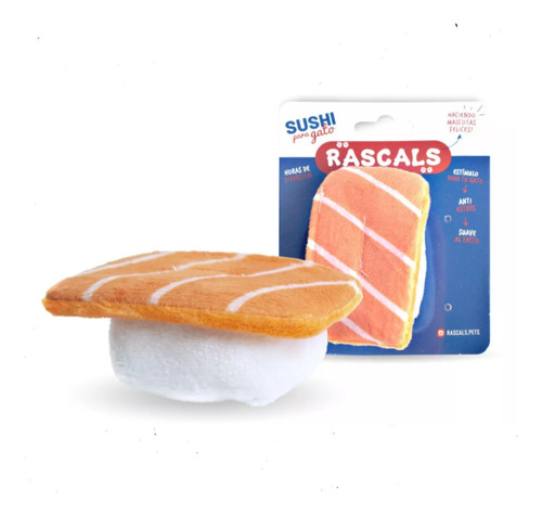 Rascals Juguete Anti Estrés Para Gato Sushi Con Salmon Pets 