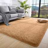 Tapete Sala Quarto 2,00x1,50 Shaggy Luxuoso Peludo Fofinho Bege Casa Laura Enxovais