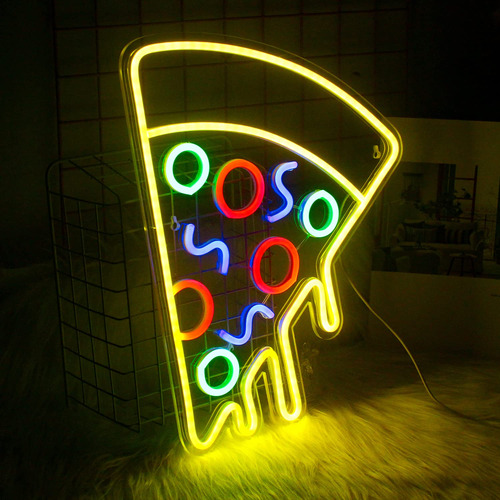Letrero De Neon Con Forma De Pizza Usb Powerd Led Para Decor