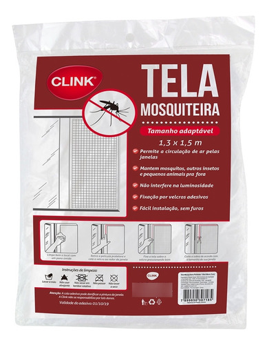 Tela Mosquiteiro Adesivo Tamanho Adaptável Removível 130x150