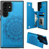 Funda Con Tarjetero Para Samsung S22 Ultra (azul)