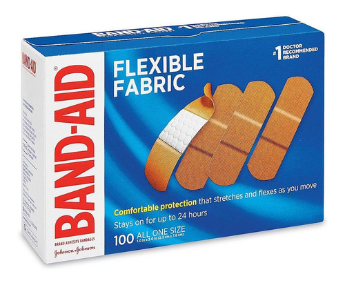 Band-aid Curitas De Tela - 25x76mm - 2 Cajas De 100