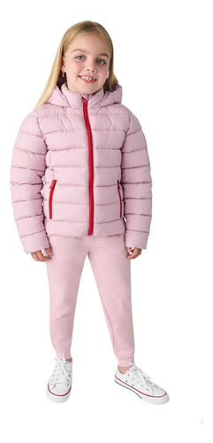 Chamarra Capitonada Holly Land Kids 024n Rosa Para Niña