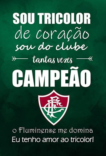 Adesivo -  Hino  Fluminense  -  Decora  -  33 Cm X 48 Cm