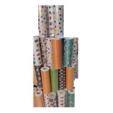 Pack X2 Bobina Rollo Papel Fantasia Regalo 40 Cm X 150 Mts