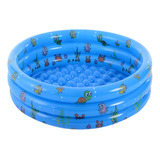 Piscina Inflable Plástico 3 Anillos 130 X 35 Cm Verano Niños