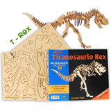 Gran Tiranosaurio Rex 3d Para Armar De Madera / Habilidades 