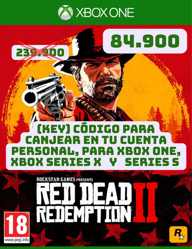 Red Dead Redemption 2 Xbox One, Series X Y Series S Código