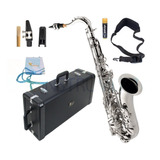 Saxofone Tenor Bb Eagle St503-n Niquelado Cor Dourado