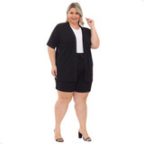 Conjunto Kimono E Bermuda Plus Size