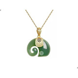 Collar Elefante Jade Heitan En Titanio By Thi Tur®