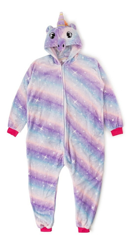 Pijama Estrella Multicolor Unicornio Invierno Infantil Polar