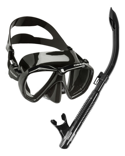 Combo Cressi Visor Ranger & Snorkel Tao Snorkeling Y Buceo Color Negro