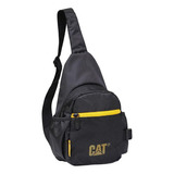 Bolsa Transversal Caterpillar Bumper Crossbody Cor Preto/amarelo - Único