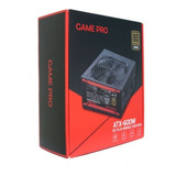 Fuente De Poder Gamer 600w Game Pro Atx-600w 80 Plus Bronze Color Negro