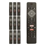 Kit 10 Controle Remoto Para Philips Smart Tv 4k 50pug7625/78