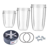 Set Vasos Con Aspa, Empaques Y Hules Nutribullet Repuestos