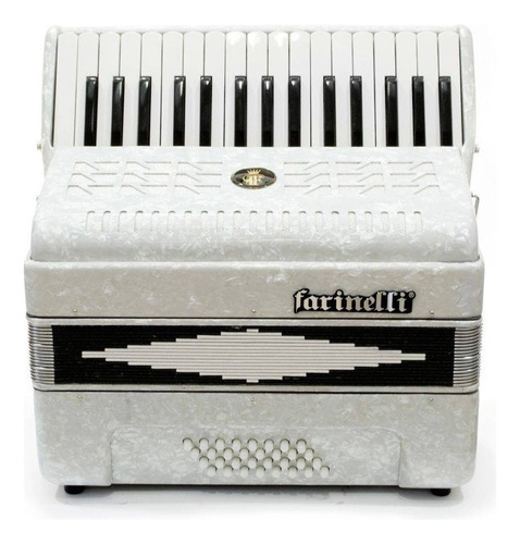 Farinelli 1306-1w Acordeon Blanco 32 Teclas 32 Bajos Estuche