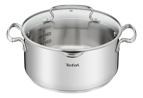 Olla C/ Tapa Colador 24cm Acero Inoxidable Tefal Duetto