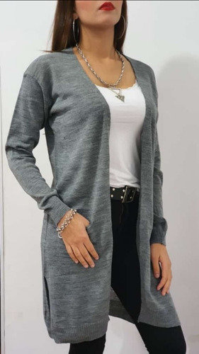 Pack X2 Saquito Saco Largo Cardigan Hilo Fino Tejido Mujer