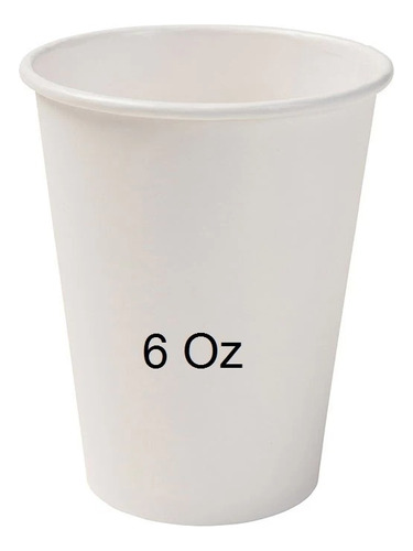 50 Vasos Cafe Polipapel Blanco 6oz/ 180cc, Vaso Chico Papel