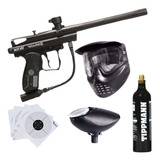 Paintball Paquete Equipo Marcadora Gotcha Spyder Victor .68 Tanque Co2 Hopper Careta Xtr