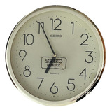 Reloj De Pared Seiko Esférico Color Oro Vintage