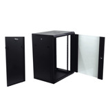 Rack Mural 15u Pared Negro Con Chapa 45cm Fondo Linkmade