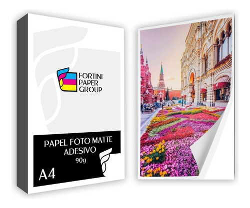 100 Folhas Papel Fotográfico Adesivo 90g Matte A4 Fosco Jojo