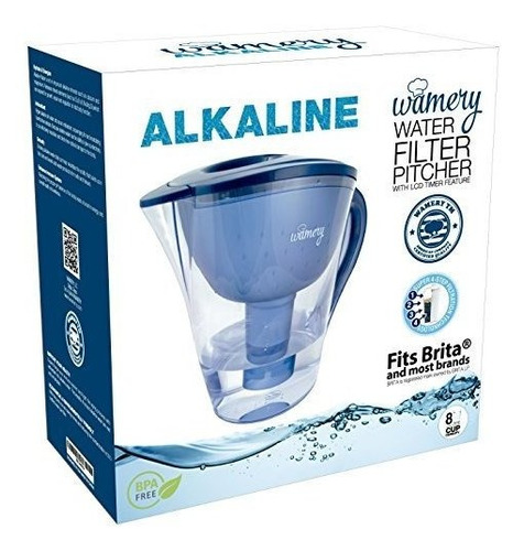 Filtro Agua Alcalina 8 Tazas, Cartucho Gratis, Aumenta Ph,