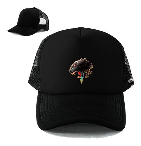 Gorra Con Malla Pantera Cadenas Rugido Animal Inp Phg