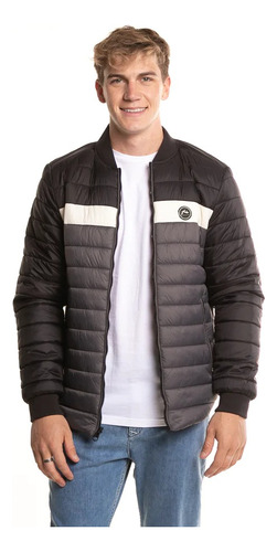 Campera Abrigo Hombre Rusty Tonsina Reversible Negro