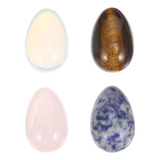 Crystal Chakra Thumb Stone Egg, 4 Unidades