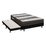 Conjunto Box-cama+auxiliar+colchão Ortobom Light Branco