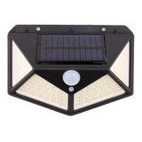 Aplique Reflector Led Panel Solar 100 Leds Sensor Movimiento