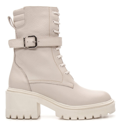 Bota Coturno Feminino Casual Tratorado Estilo Couro Aproprie