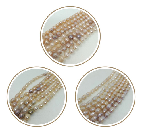 Perlas De Rio Naturales Por Tira 40cm Bijouterie Joyeria