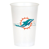 Vasos De Plástico De Miami Dolphins, Paquete De 24