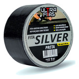 Fitas Silver Tape Multiuso Preta 05 Metros 48 Mm Adesiva Uso