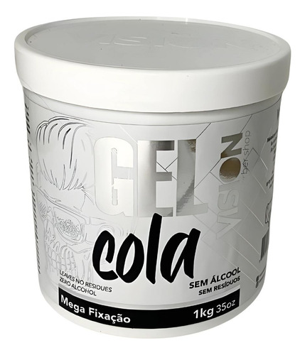 Gel Cola Sem Álcool Vision Mega 1k - Mega Fixação