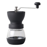 Moledor De Café Molino Manivela Barista Hogar Vidrio Dx-02 Color Negro