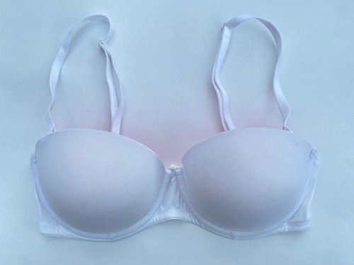 Victorias Secret Pink Brasier Strapless Push-up Blanco 32d